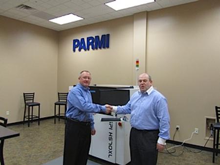 Jeff Mogensen, General Manager of Parmi USA, and Mike Nelson, Managing Director of Etek Europe, at the Parmi Business Development Meeting that took place Dec 10-11, 2012.